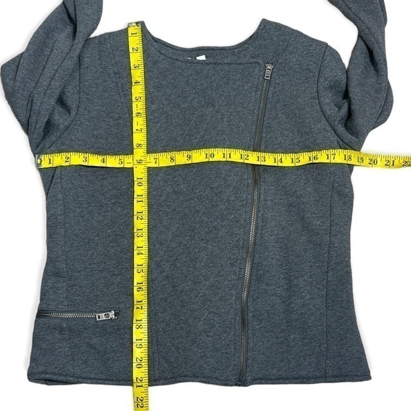 Athleta gray moto jacket size M - Picture 9 of 11